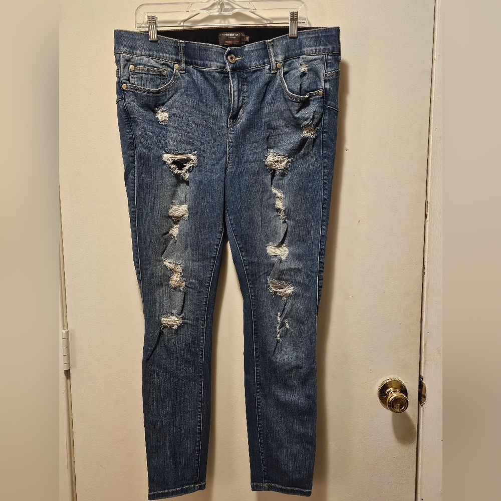 Torrid Distressed Blue Jeans